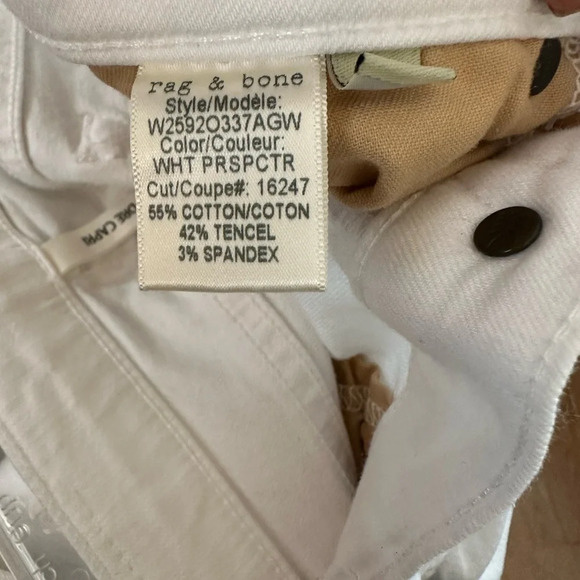 RAG & BONE Capri Dre White Size 32 Jeans BNWT - Picture 7 of 8